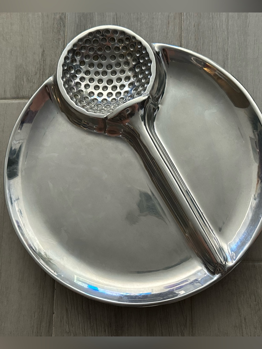Vintage Mariposa Brillante Aluminum Golf Tee Serving Tray